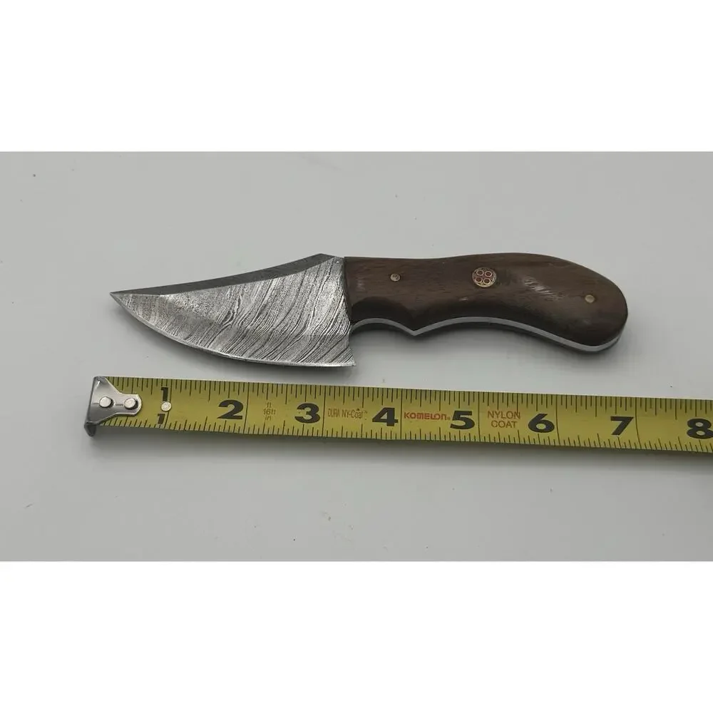 Handmade Damascus Steel Fixed Blade Knife w/ Leather Sheath – Pakistan Made NEW